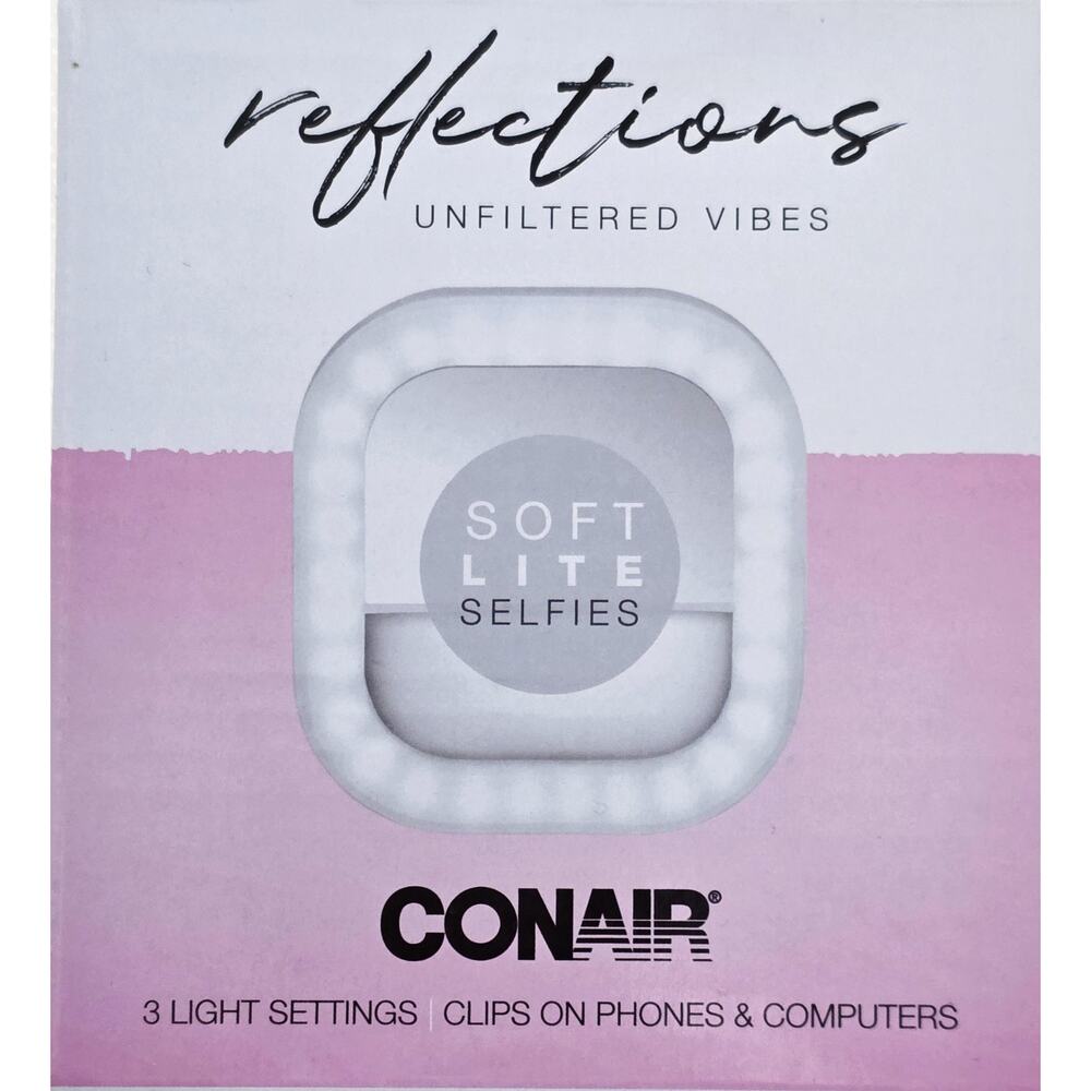 Clip On LED Soft Lite-Selfies-3 Light Settings-Battery Operated-Phones/Computers